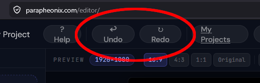 Undo and Redo Controls