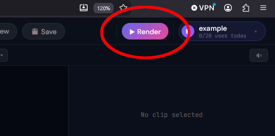 Render Button
