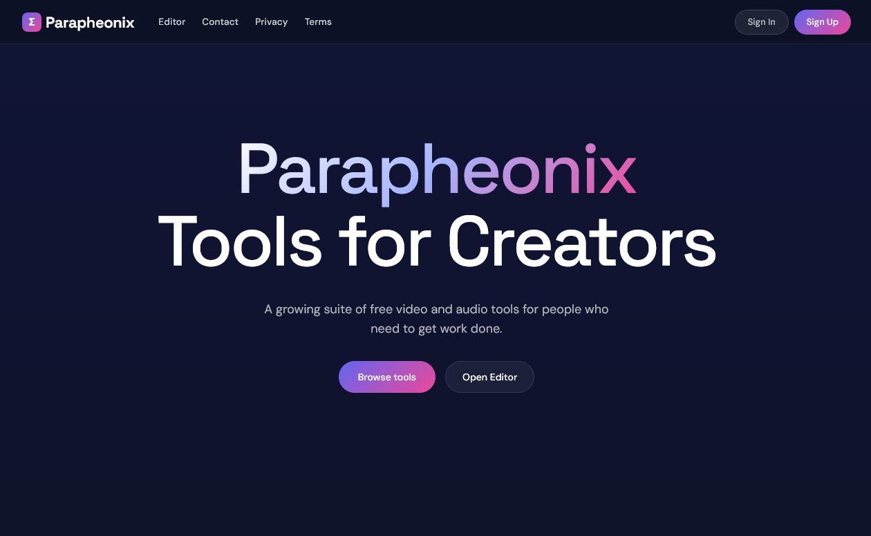 Parapheonix homepage