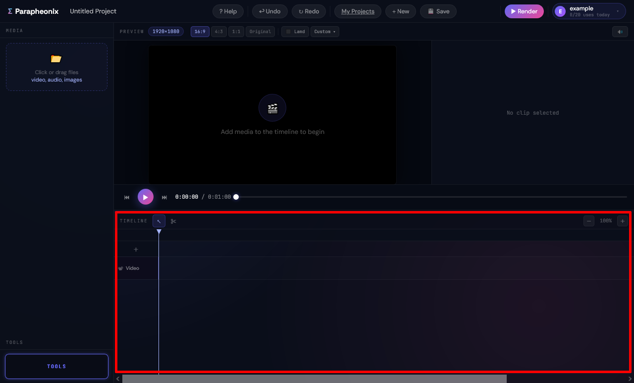Timeline view