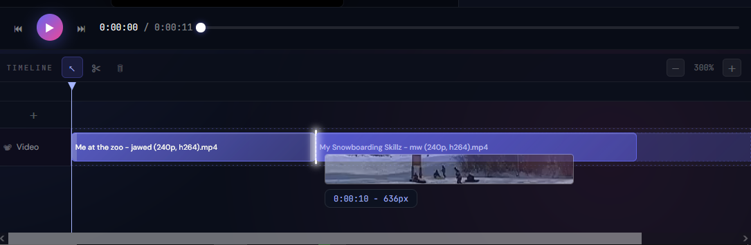 Move Clips on Timeline
